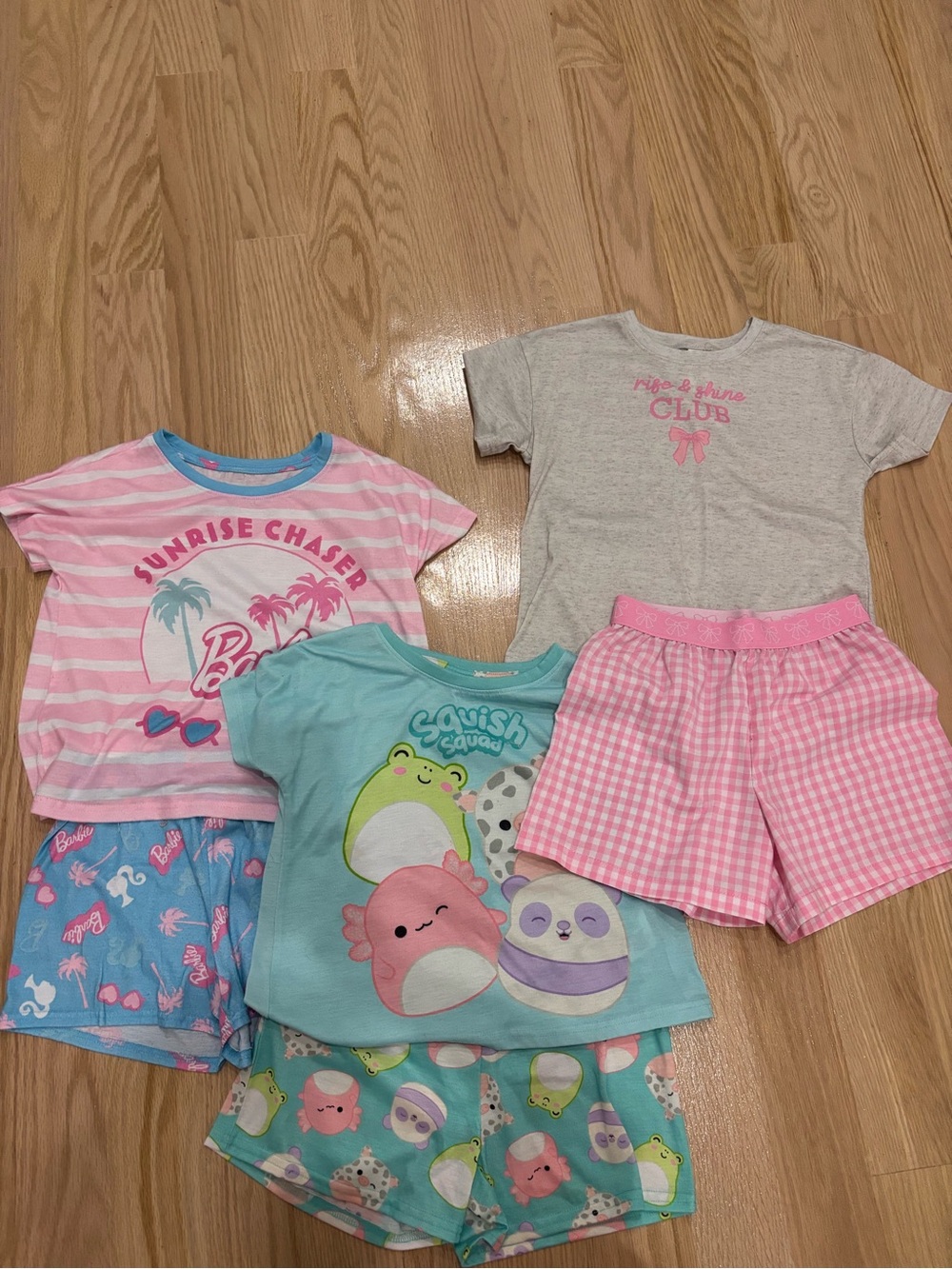 Girls' Mix 3 Pack Pajama Set - Pink & Aqua